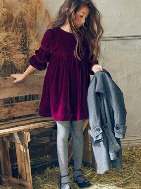 Nellystella Ottilie Velvet Dress in Red Sizes 2, 10